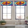 thumbnail image 4 of LALILO Kitchen Curtain Valance Peace Sign Rod Pocket Window Curtain 52"x 18" Set of 2, 4 of 6