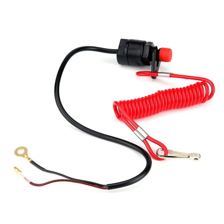 EECOO Engine Kill Switch W/ Tether,Engine Kill Switch,Motorcycle Outboard Lawn Mowers Emergency Engine Kill Stop Switch W/ Tether Lanyard (Best Way To Kill Moss In Your Lawn)