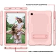 thumbnail image 4 of Dteck Case For Samsung Galaxy Tab A8 10.5" X200/X205/X207,Shockproof 3-Layer Protection Rubber Rugged Case Heavy Duty Kickstand Cover for Galaxy Tab A8 10.5-inch (2022),Rosegold, 4 of 7