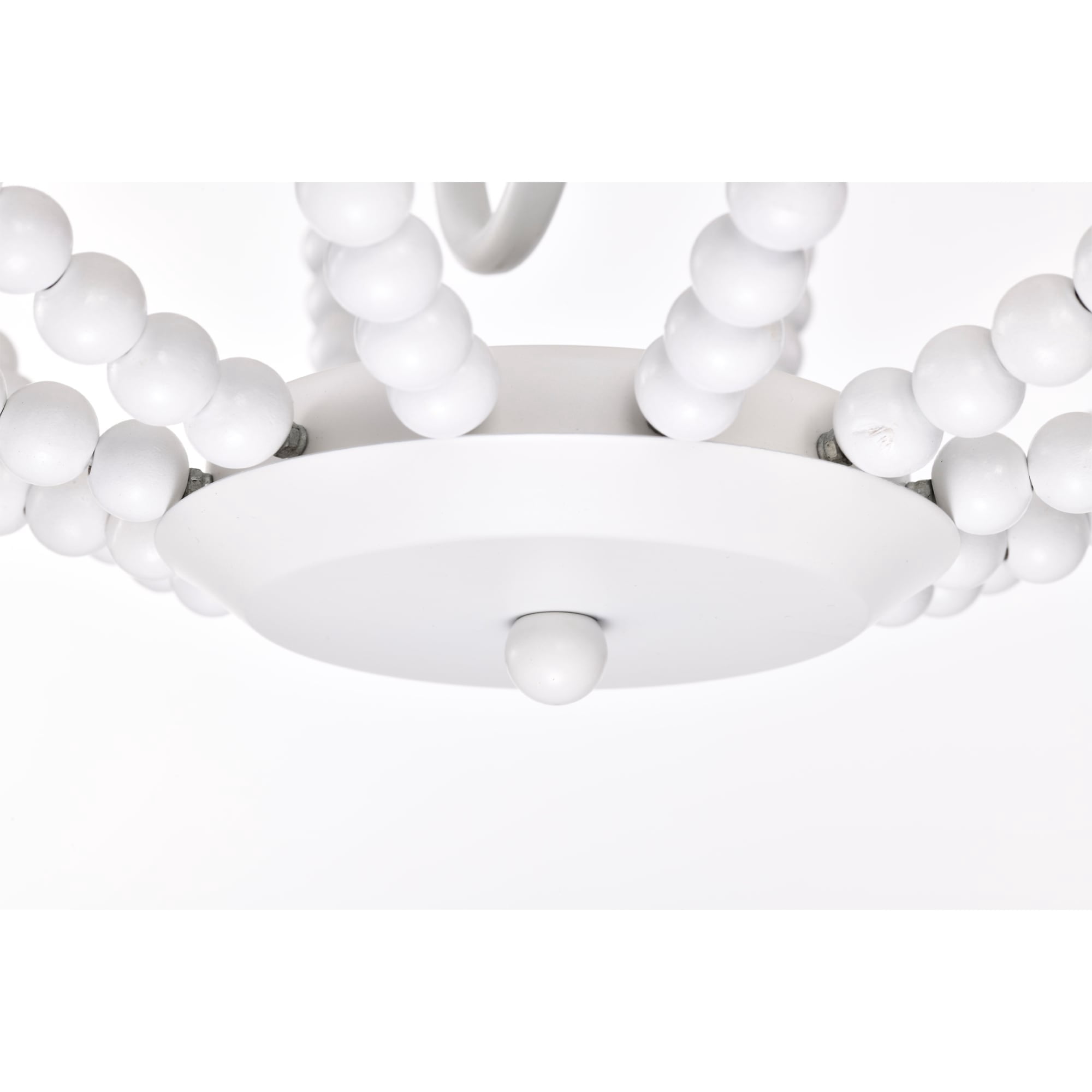 Arni 16 in. 3-Light Indoor Gloss White Finish Chandelier with Light Kit