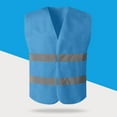 thumbnail image 5 of JGGSPWM Safety Vests Reflective Tank Construction Garden At Night Protective Yellow Reflective Neon Silver Strip High Visibility Work Vest Blue 均码, 5 of 9