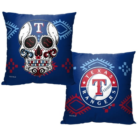 The Northwest Group Texas Rangers 16" x 16" Candy Skull Printed Throw Pillow