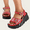 Red, variant on New Spring/Summer Slope Heel Thick Bottom Punk Fashion Inspired Women's Sandals Casual Slippers Gothic Style Platform Shoe