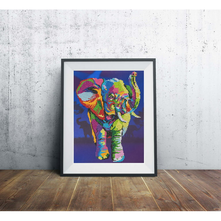 Diamond Painting Kit - Rainbow elephant - Collection d Art