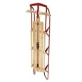 thumbnail image 1 of Flexible Flyer Metal Runner Steel/Wood 54" Long Snow Slider Sled for Kids, Red, 1 of 10