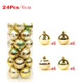 thumbnail image 1 of Bolas de decoración para árbol de Navidad, colgantes multicolor para el hogar, regalo de Navidad, 6cm, 24 unidades, 1 of 4