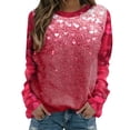 thumbnail image 1 of Camisas de San Valentín para mujer, sudaderas con gráfico de cuello redondo, jersey de amor con corazón, blusa informal de manga larga para regalo Pompotops  gfhjh17777, 1 of 6