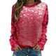 thumbnail image 1 of Camisas de San Valentín para mujer, sudaderas con gráfico de cuello redondo, jersey de amor con corazón, blusa informal de manga larga para regalo Pompotops  gfhjh17781, 1 of 6