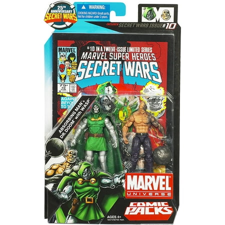 Marvel Universe Absorbing Man & Dr. Doom with Wasp Action Figure