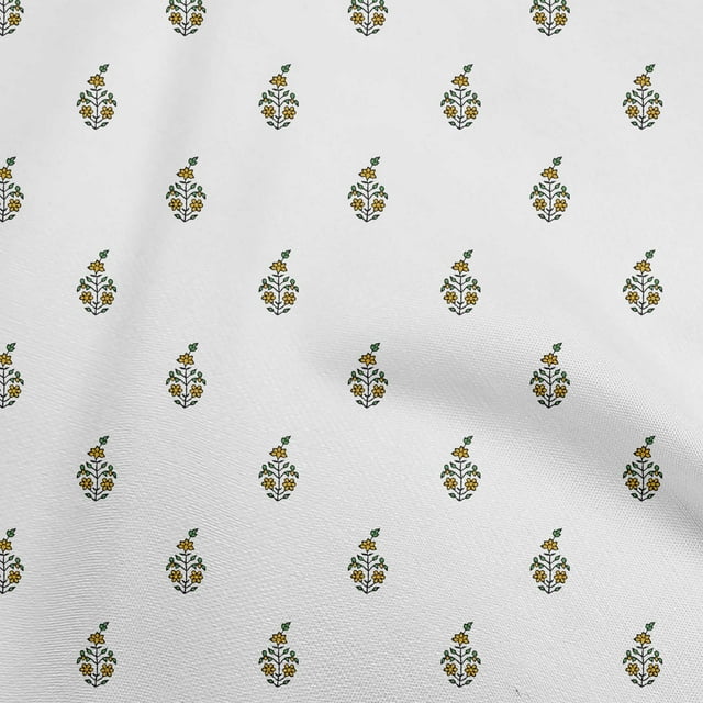 oneOone Cotton Jersey Light Brown Fabric Asian Floral Block Craft Projects Decor Fabric Printed By The Yard 58 Inch Wide