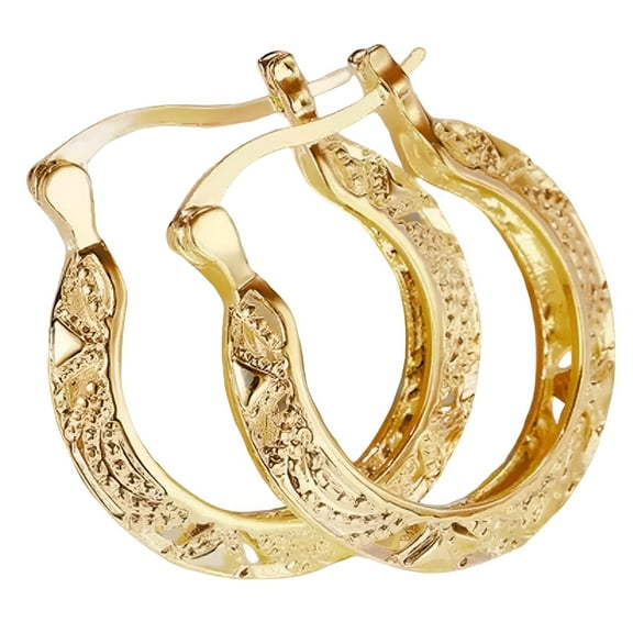 DESIGNICE Elegant 18K Yellow Gold Plated Hoop Earrings Jewelry,Gold Hoops Earrings for Women