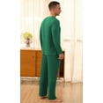 thumbnail image 3 of QDG Men's Pajama Set Soft Henley Neck Long Sleeve Top and Pants Brushed Ribbed Lounge Sleep Sets, 3 of 7