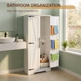 thumbnail image 6 of NORTHSKY Wooden Storage Cabinet, Broom Closet & Vacuum Cleaner Storage Compatible with Dyson Vacuum, Utility Cabinet for Brooms and Mops, Cleaning Tool Cabinet w/Doors for Garage, Home (White), 6 of 7
