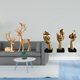 thumbnail image 2 of Estatuas De Renos Pensadores Europeos, Artesanía Coleccionable, Escultura De Arte Abstracto Para Amantes De Los Ciervos, Decoración De Mesa De Resina, Recuerdos Para Oficina, Estantería,, 2 of 8