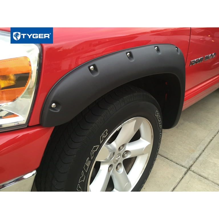 Tyger Auto TG-FF8D4148 for 2009-2018 Dodge Ram 1500; 2019-2020 1500 Classic  | Exclude R/T & Rebel Models | Paintable Smooth Matte Black Pocket