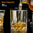 thumbnail image 5 of TINANA Crystal Cut Whiskey Glasses 6 pack: 10oz Ultra-Clear Old Fashioned Glass, Premium Lead-Free Crystal Glass Tumbler For Drinking Bourbon, Scotch, Cognac, Cocktails, 5 of 6