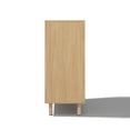 thumbnail image 2 of LuxenHome 31.5" Small Buffet Cabinet with Storage, Oak Accent Cabinet for Living Room, Dining Room, or Entryway, 2 of 8