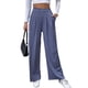 thumbnail image 3 of Pantalones casuales plisados, pantalones plisados de cintura alta y pierna ancha, pantalones casuales de cintura elástica, logra más, 3 of 6