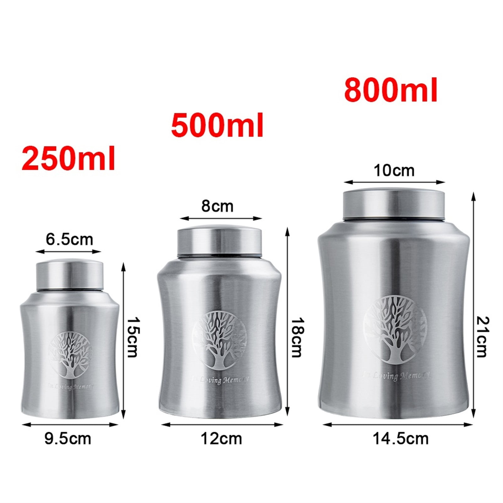 Containers Pet Urns Pet Cremation Souvenir Urns Can Be Used For Dogs Cats Birds And Mice Ashes Souvenirs800/500/250ml