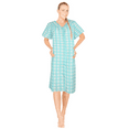 thumbnail image 3 of JEFFRICO House Dresses for Women with Pockets - Lightweight Breathable Short Sleeve Muumuu & Nightgowns - Snap Front Housecoat and Dusters for Women, 3 of 7