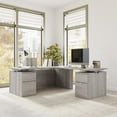 thumbnail image 3 of Stratus 72W Standing L Desk with Drawers in Platinum Gray - Engineered Wood, 3 of 8