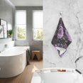thumbnail image 2 of Yayeee 2 Pack Hand Towels for Bathroom 100% Cotton 16" x 28" Soft Absorbent Kitchen Towel, Black Roses, 2 of 7