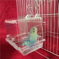 thumbnail image 1 of VONKY Hanging Bird Bath Transparent Bird Bathtub Pet Feeder Bird Cage Accessory, 1 of 6