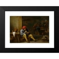 thumbnail image 2 of David Teniers The Younger 18x14 Black Modern Framed Museum Art Print Titled - Farmer in a Tavern, Lighting His Pipe, 2 of 5