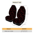thumbnail image 7 of FOR U DESIGNS Bat Red Pattern Car Seat Covers Breathable Car Seat Cover Protector Set for Front Seat, 2 PCS Stretchy Auto Interior Covers Fit for SUV, Truck, Van, 7 of 7