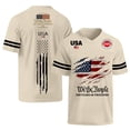 thumbnail image 4 of BRANROY USA Shirt Men 4th of July Soccer - 250 Years of Freedom V Neck Soccer Jersey, Moisture Wicking for Summer, 4th of July Hiking, Gym,Khaki M, 4 of 6