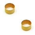 thumbnail image 1 of bedienty Knitting Rings Finger for Protection Thimble Adjustable Sewing Loop Specially-designed Crochet Tools for Home Yarn Crafts Normal Gold Ring 2Set, 1 of 6