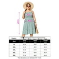 thumbnail image 5 of Plus Size Summer Dresses Women’s Sleeveless Square Neck Smocked Flowy Ruffle A Line Maxi Dress, 5 of 5