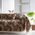 thumbnail image 1 of Paokuoon Sofa Cover Universal Sofa Cover L Shape Couch Slipcover Exquisite Pattern Soft Wear Resistant Vintage Farmhouse Furniture Protector Sofa Towel, 1 of 7