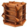 thumbnail image 1 of Organizador de almacenamiento de pintura marrón multiusos, giratorio de 360 ​​grados, soporte para rotuladores y pinceles, estante de almacenamiento, 1 of 9