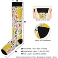 thumbnail image 3 of Coolnut Flowers & Lemons Compression Socks Women Men Knee High Stockings for Sports, Running, Travel 1Pair Gift, 3 of 7