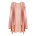 thumbnail image 4 of Rggeeun Lightweight Cardigans for Women Long Cardigans Open Front Long Sleeve Casual Outerwear Soft Fall Clothes Everyday Wear Leisure,Pink,XL, 4 of 4