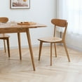 thumbnail image 6 of Aukfa Mid-Century Modern Dining Chair, Solid Oak Wood Side Chair for Kitchen, Dining Room, 1pc, Walnut, 6 of 8