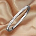 thumbnail image 4 of K-KED Ins Style Trendy Inlaid Zircon Titanium Steel Bangle Exquisite Fashion Bracel:yq-A3, 4 of 9