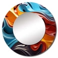thumbnail image 2 of Designart "Fluid Mirage In Multicolor Op Art" Op Art Round Mirror Wall Decor Modern - Large Multicolor Round Bathroom Mirror - Round Mirror - 23" x 23", 2 of 6