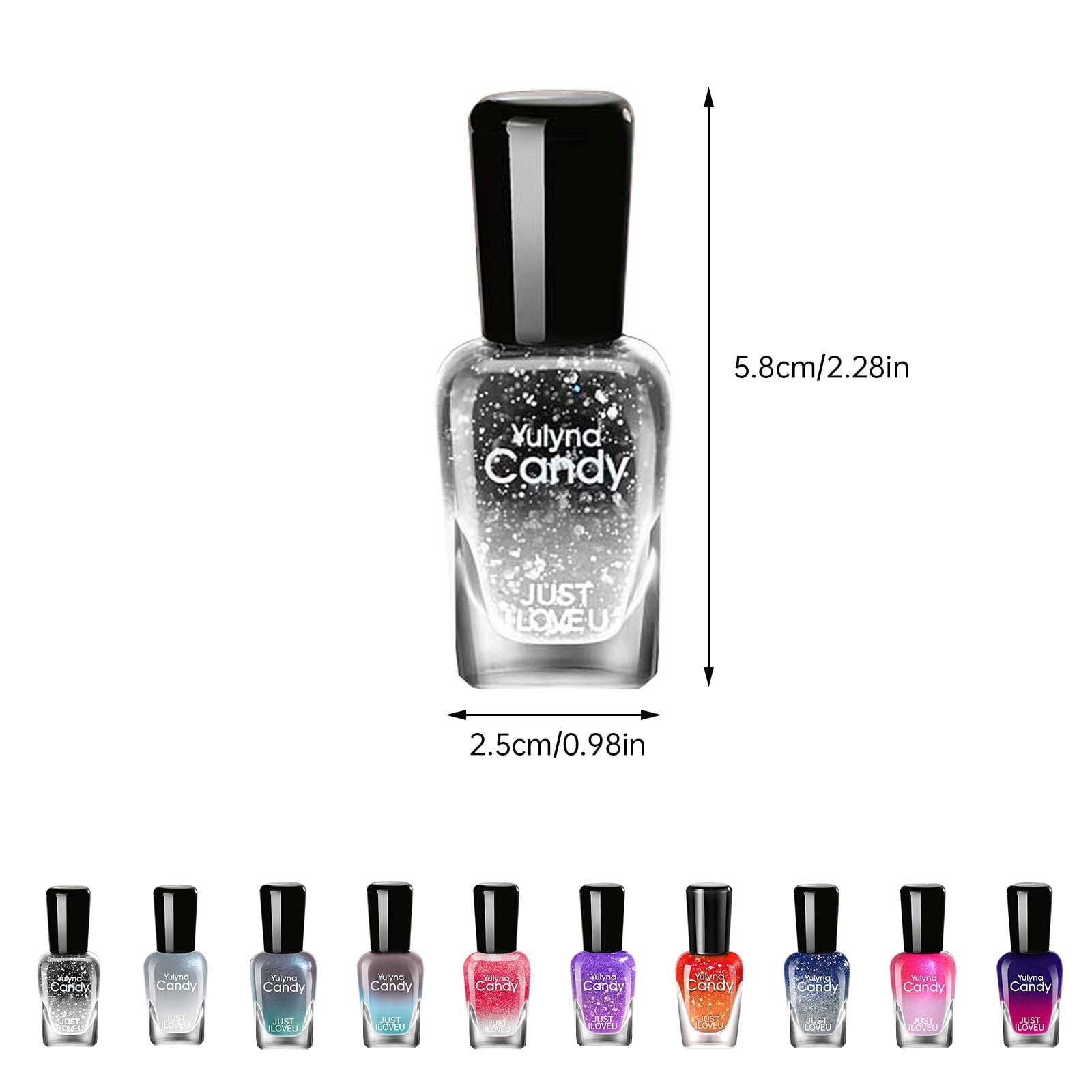 ASEIDFNSA Nail Kit Press On Nail Holder Temperature Change Nail Polish Color Temperature Control Nail Polish Long Lasting No Bake Manicure Can Not Be Peeled Waterproof 7Ml