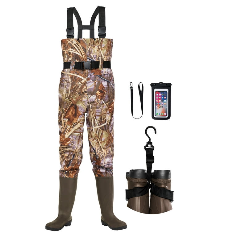 Chest Waders for Men with Boots Waterproof, Fishing & Hunting Waders, 10 in  Men Size 