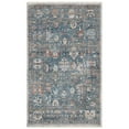 thumbnail image 7 of SAFAVIEH Victoria Michayla Floral Bordered Runner, 2'2" x 6', Blue/Ivory, 7 of 7