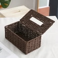 thumbnail image 6 of Yannianjz under $5 Tissue Box Cover Rectangle Tissue Box Tissue Box Holder Woven Tissue Holder Decorative Tissue Cover for Bathroom Tissue Box Cover Rectangular for Home Office Table, 6 of 6
