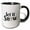 Black/White, variant on 3drose, Let It Snow - Snowman Face, 15oz Two-tone Black Mug