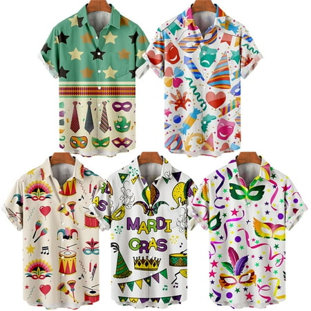

MLFU Youth Adult Party Aloha Button Down Shirts Funny Retro Clothing For Men Boys