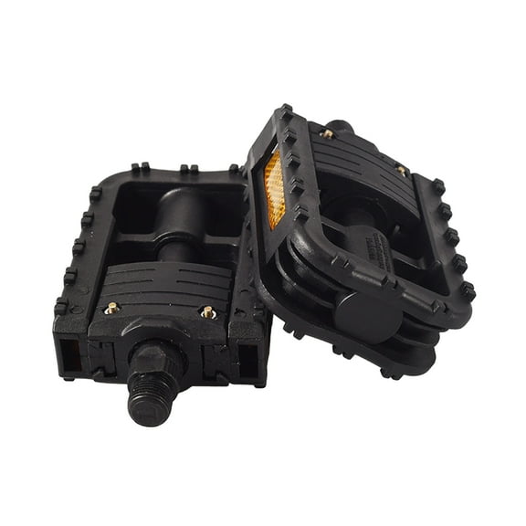 Toudaret 2Pcs Bike Pedals, Folding Bike Pedals Universal with Reflective Strips Waterproof  Wide Flat Cycling Foldable Pedals for Ebike, Urban Commute, Bikes