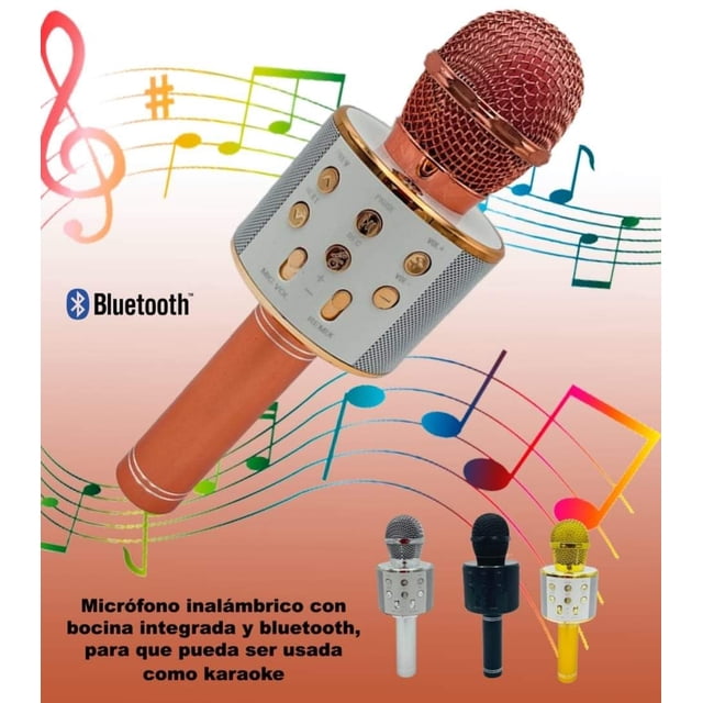 Micrófono Karaoke Con Bocina Bluetooth y con efectos de voz