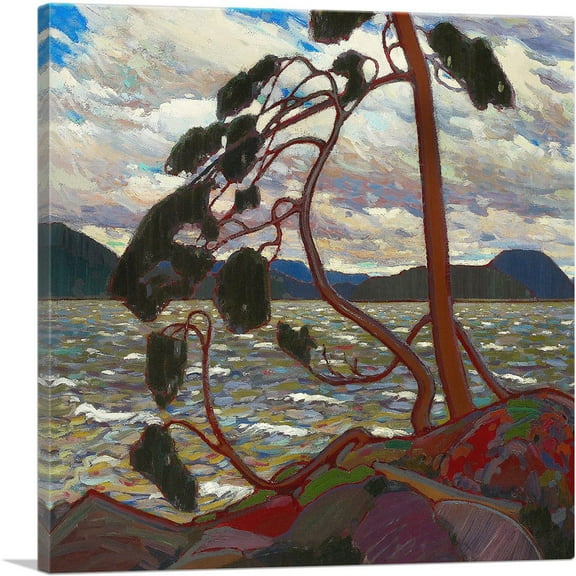 ARTCANVAS The West Wind Winter 1916 Canvas Art Print by Tom Thomson - Size: 18" x 18" (0.75" Deep)