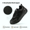 thumbnail image 4 of FitVille Men's Lightweight Walking Shoes, Wide Width Casual Sneakers, All Black, 10 Wide, 4 of 5
