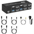 thumbnail image 5 of 8K DP KVM Switch for 2 Computers USB 3.0 KVM Switch EU Plug, 5 of 5